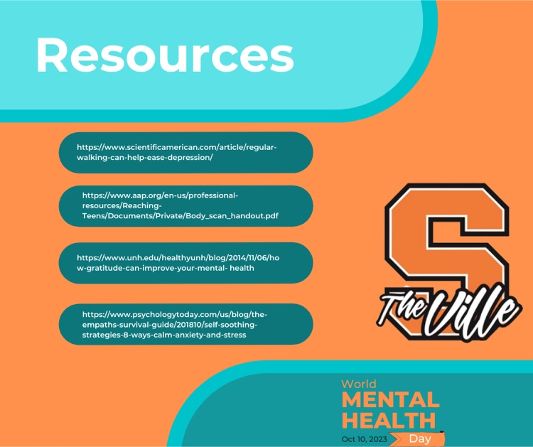 VilleSchoolsNJ's tweet photo. 🎗️October 10th 2023 is 🌎 Mental Health Day. Here at The Ville, we want to remind you that while World Mental Health Day is one day of 365 days in the year, mental health doesn’t ever take a day off.
.
.
#allin4theville #somervillenjschools #worldmentalhealthday2023 https://t.co/j55VELZdR3