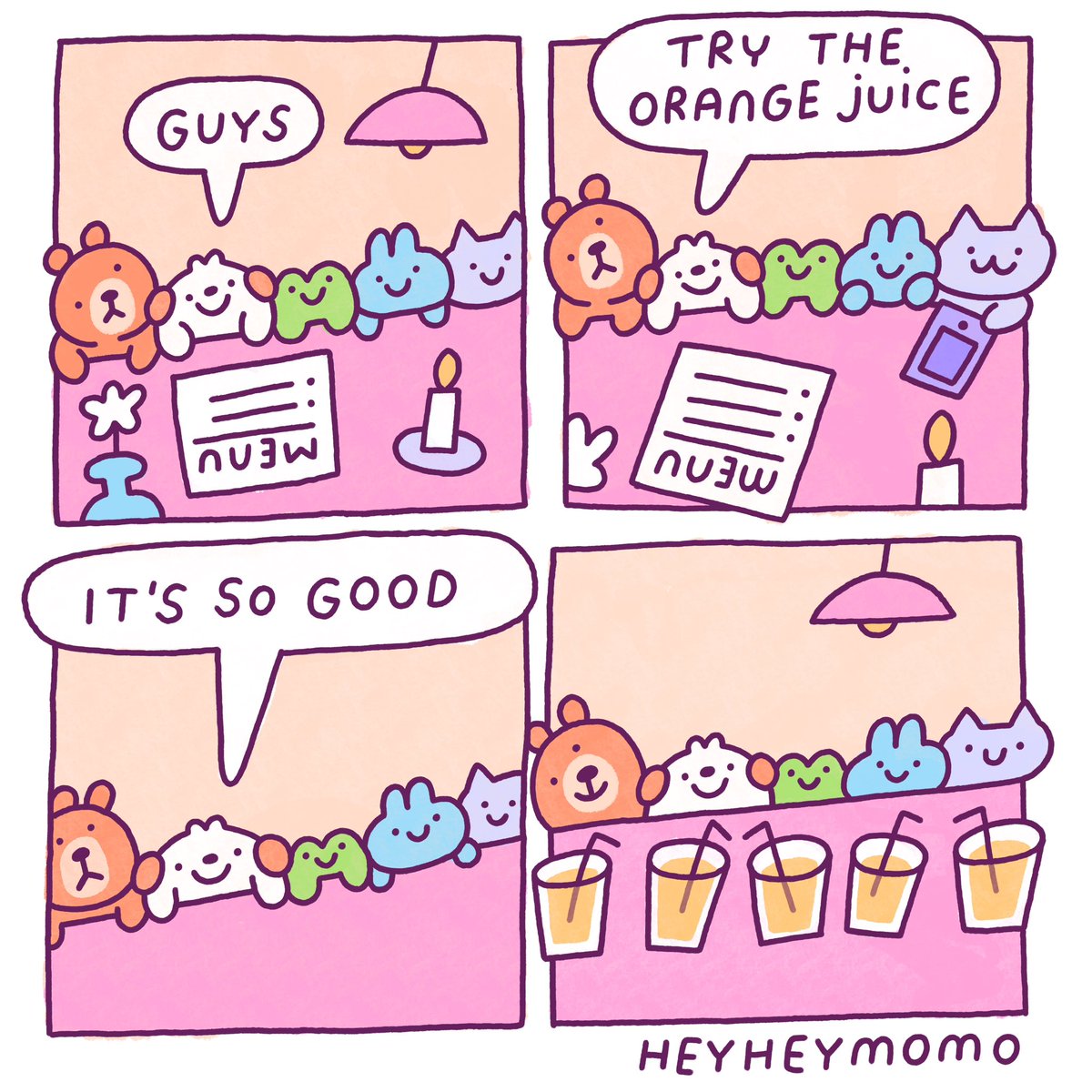 Hello #PortfolioDay I'm Momo and I like to draw little cute wholesome comics ✌️ 