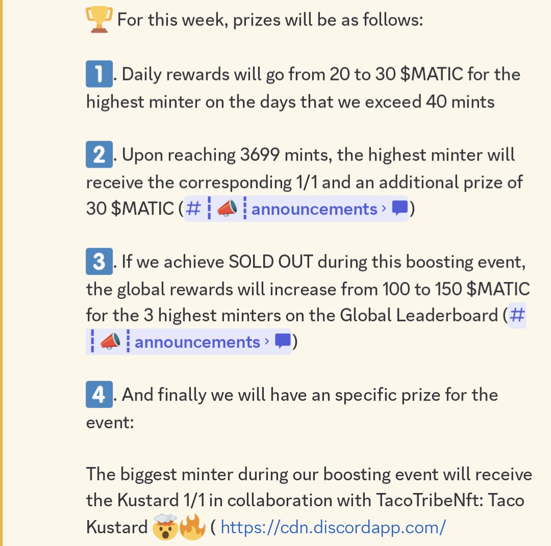 KandiesNft's tweet photo. GM fam 🌞
Just 1 week left till our staking goes live and we want to celebrate it 🥳

During this week, ALL the active rewards in our Mint process have been increased 🤯

📍Check the details in our Discord (link in bio)

LFKUSTARDS🍮🔥‼️

#NFT #POLYGON #NFTfam https://t.co/ID9LJ7nzsq
