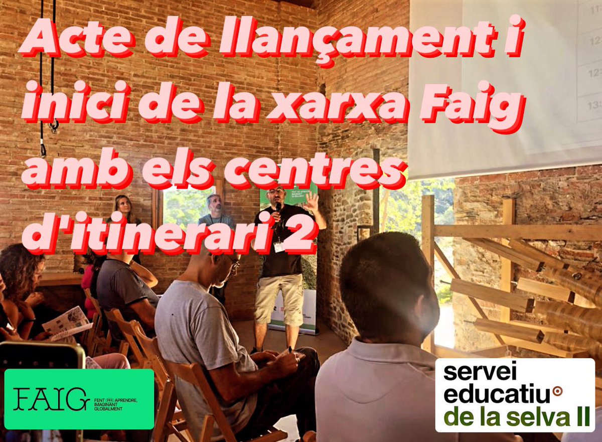 se_selva2's tweet image. Avui presents com a #CRP acompanyant els centres a l’acte de llançament i inici de la xarxa Faig amb els centres d'itinerari 2.
@cesirecat #programafaig #XarxaFaig #aprenentatgeambsentit