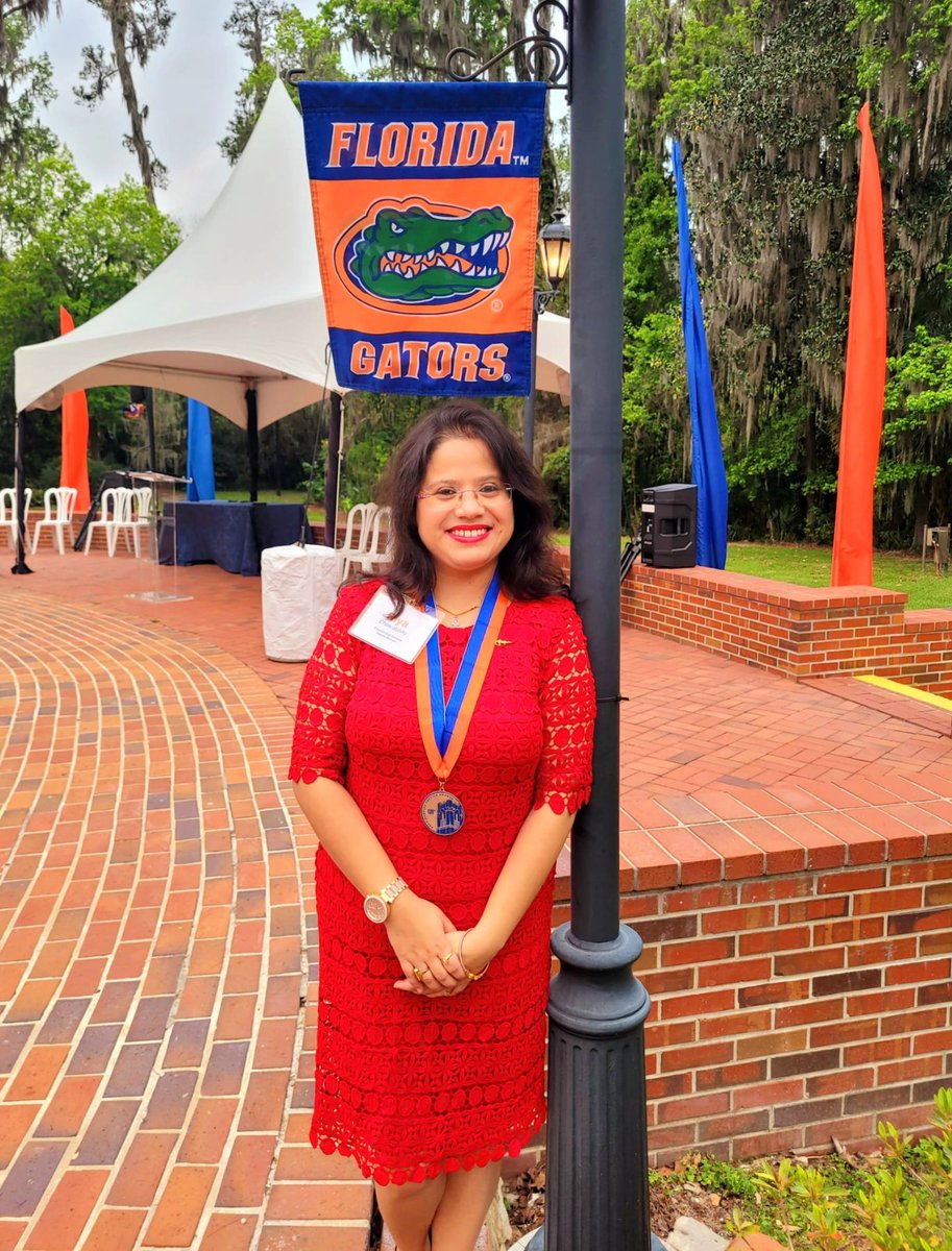 ufqual's tweet photo. Officer Blast: 
Meet QRSO's amazing Vice President, Riya Chakraborty. She is a 6th-year Ph.D. Candidate in Curriculum &amp; Instruction (ESOL/Bilingual Education). 
Learn more about Riya via our Instagram @ufqual. https://t.co/bjXQjacrL6