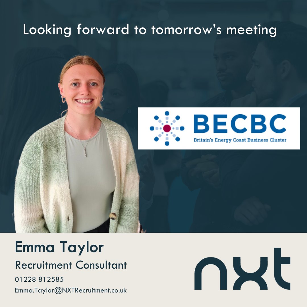 Emma Taylor is looking forward to attending the BECBC Meeting tomorrow. We're sure it will be an exciting event as they are having their second Energy &amp; Engineering Showcase... ⚡☢️ 👷🏼‍♀️🔋🔧

#networking #BECBC #BritainsEnergyCoastMember