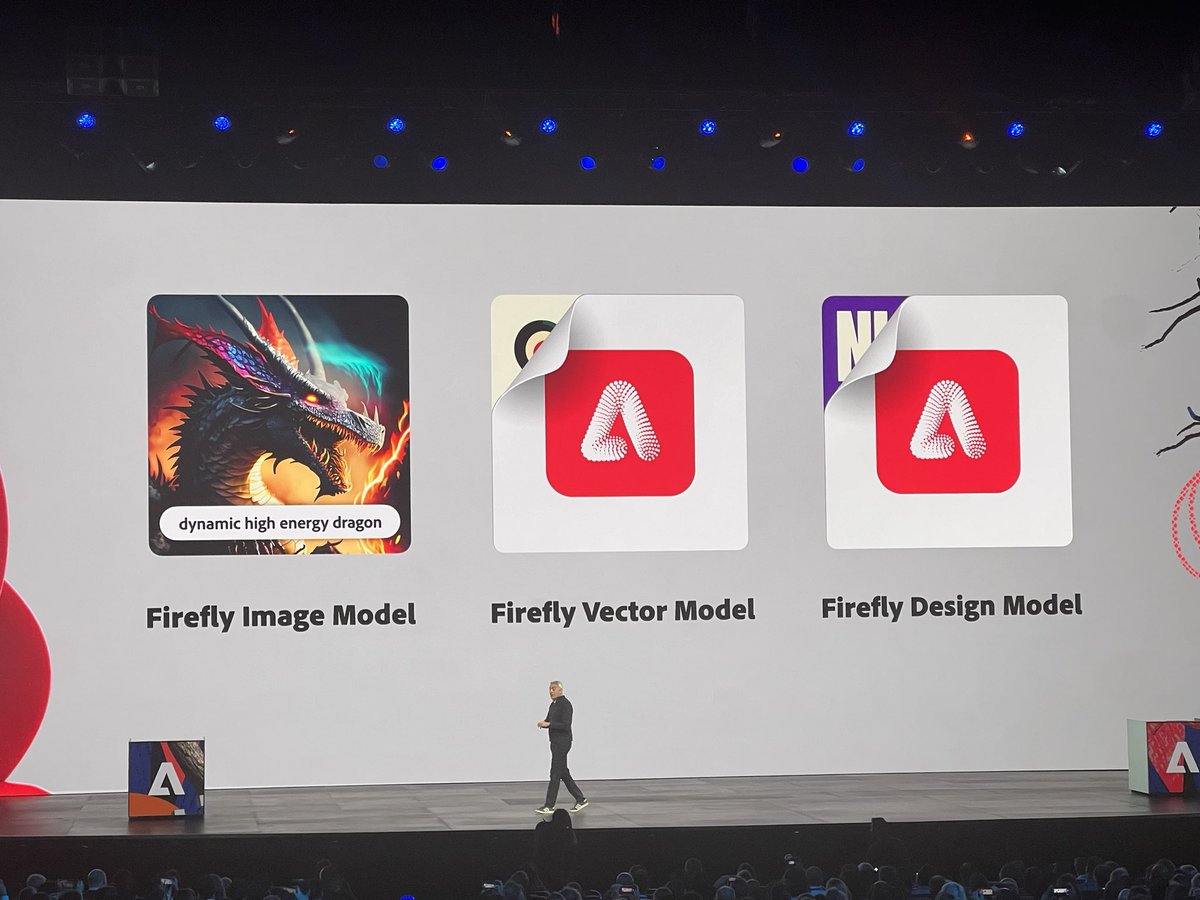 mcollinx17's tweet photo. Premye modèl Adobe Firefly la te ka jenere sèlman imaj kounya adobe ap lanse 2 lòt modèl ki pral pèmèt kreyatè itilize "prompt" jenere vektè ak dizay yo ka modifye nan nenpòt zouti edisyon. Se yon nouvo era pou kominote kreyatif yo espesyalman grafis yo. https://t.co/rDA40rjp59