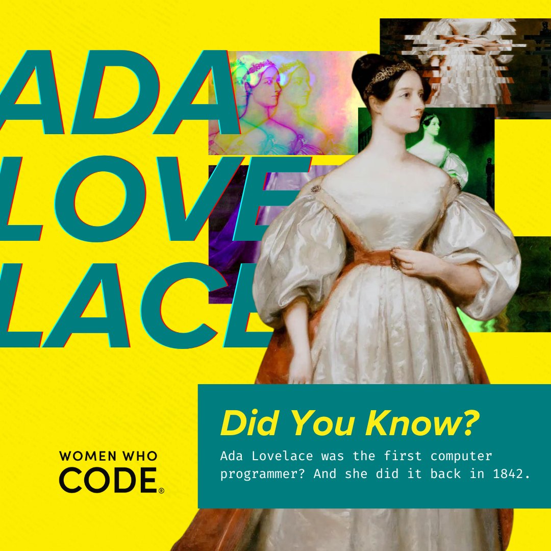 It's Ada Lovelace Day! ✨ 

🚀 Ada Lovelace, the world's first computer programmer, paved the way for #womeninSTEM. Let's honor her legacy by continuing to empower, resource, and elevate diverse technologists. 

#AdaLovelaceDay 
#WomenInSTEM 
#TechTrailblazer 
#WomenWhoCode