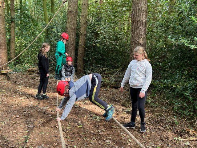 NULS_PrepHead's tweet photo. 6J testing their balance and agility on our low ropes course, in our school woodland, building their confidence and developing even stronger teamwork. #PrepAdventures #WeareNULS https://t.co/HJrxwkeZay