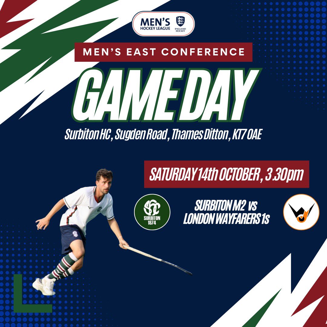 Surbiton Hockey Club (@surbitonhc) on Twitter photo We've got a National League double header at Sugden Road this Saturday, with our M1 taking on local rivals <a href="/WimbledonHC/">WimbledonHC</a> and our M2 hosting <a href="/LondonWayfarers/">London Wayfarers HC</a>
Get down to support the lads 👊
#SHC ∙ surbitonhc.com We've got a National League double header at Sugden Road this Saturday, with our M1 taking on local rivals <a href="/WimbledonHC/">WimbledonHC</a> and our M2 hosting <a href="/LondonWayfarers/">London Wayfarers HC</a>
Get down to support the lads 👊
#SHC ∙ surbitonhc.com