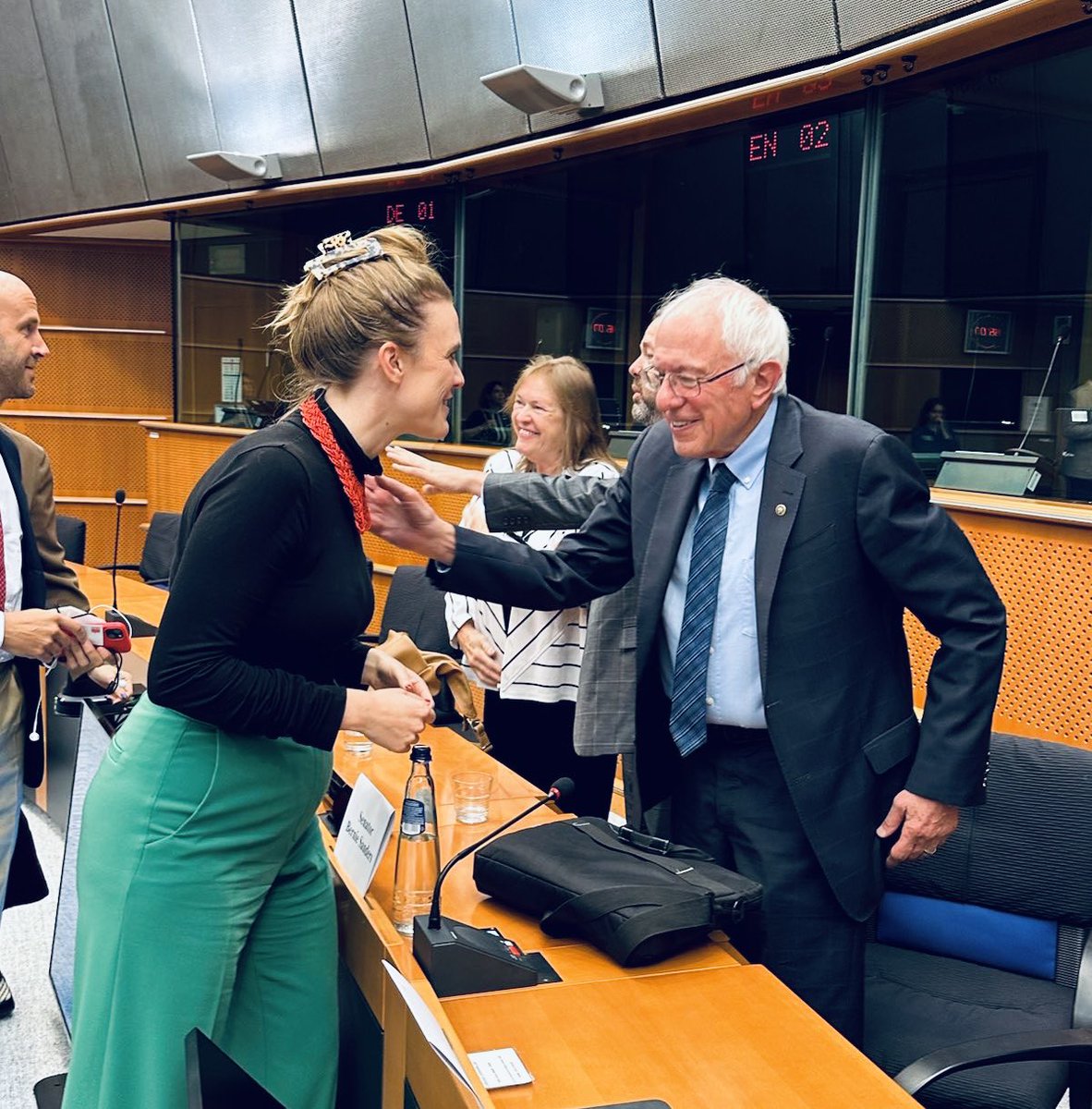TerryReintke's tweet photo. Thank you, @BernieSanders, for coming to the European Parliament.

The fight for progressive politics, for justice and a Greener future is now more important than ever. 

2024 will be a crucial year to stand up against authoritarianism - both in the US and the EU.

Let’s do it. https://t.co/w2vPzyoEQk