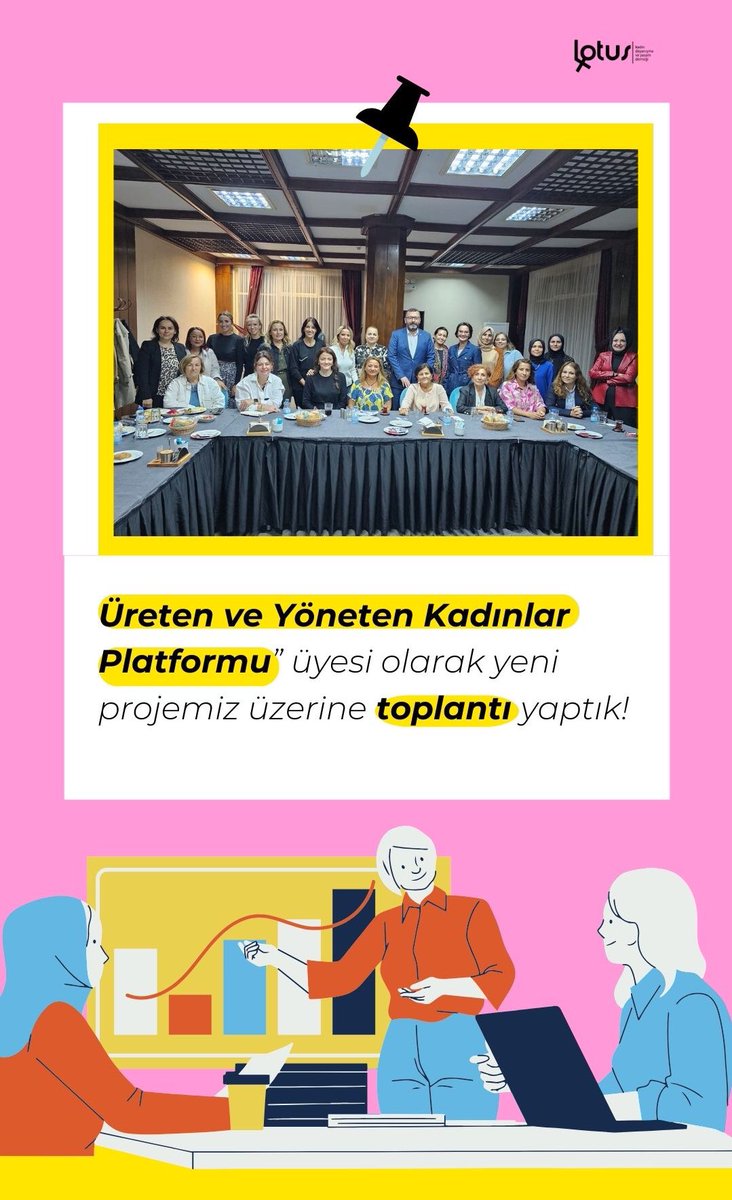 LotusKadin's tweet photo. #LotusHaber📣

“Üreten ve Yöneten Kadınlar Platformu” üyesi olarak yeni projemiz üzerine toplantı yaptık!💛 https://t.co/5h01s6KlVB