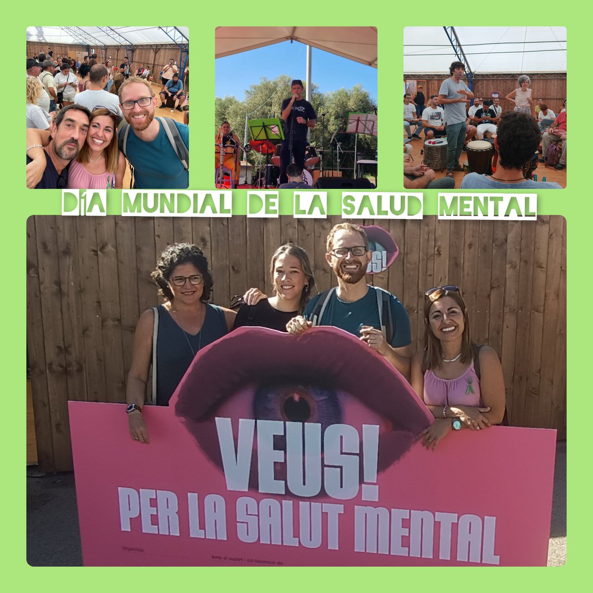 IncaPsiquiatria's tweet photo. 10 d' octubre Día Mundial de la Salut Mental💚 @FedSalutMental 
🧠🪘🎶
@3SalutMental
@EstelDeLlevant
@EsGarrover
@HospitaldeInca
@OSMIB_IBSalut
@SalutGOIB
@krmengon
@lgonzalezvr
@NeusJoyce1986 
@Paucatala https://t.co/Wo64251P9y