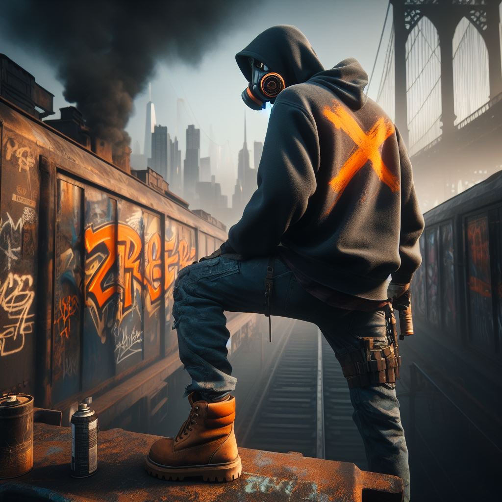 Ecko_GettingUp's tweet image. Marc Eckō’s Getting Up: Contents Under Pressure through Bing Image Creator. #GettingUp #StillFree #PS2 #Xbox #Graffiti