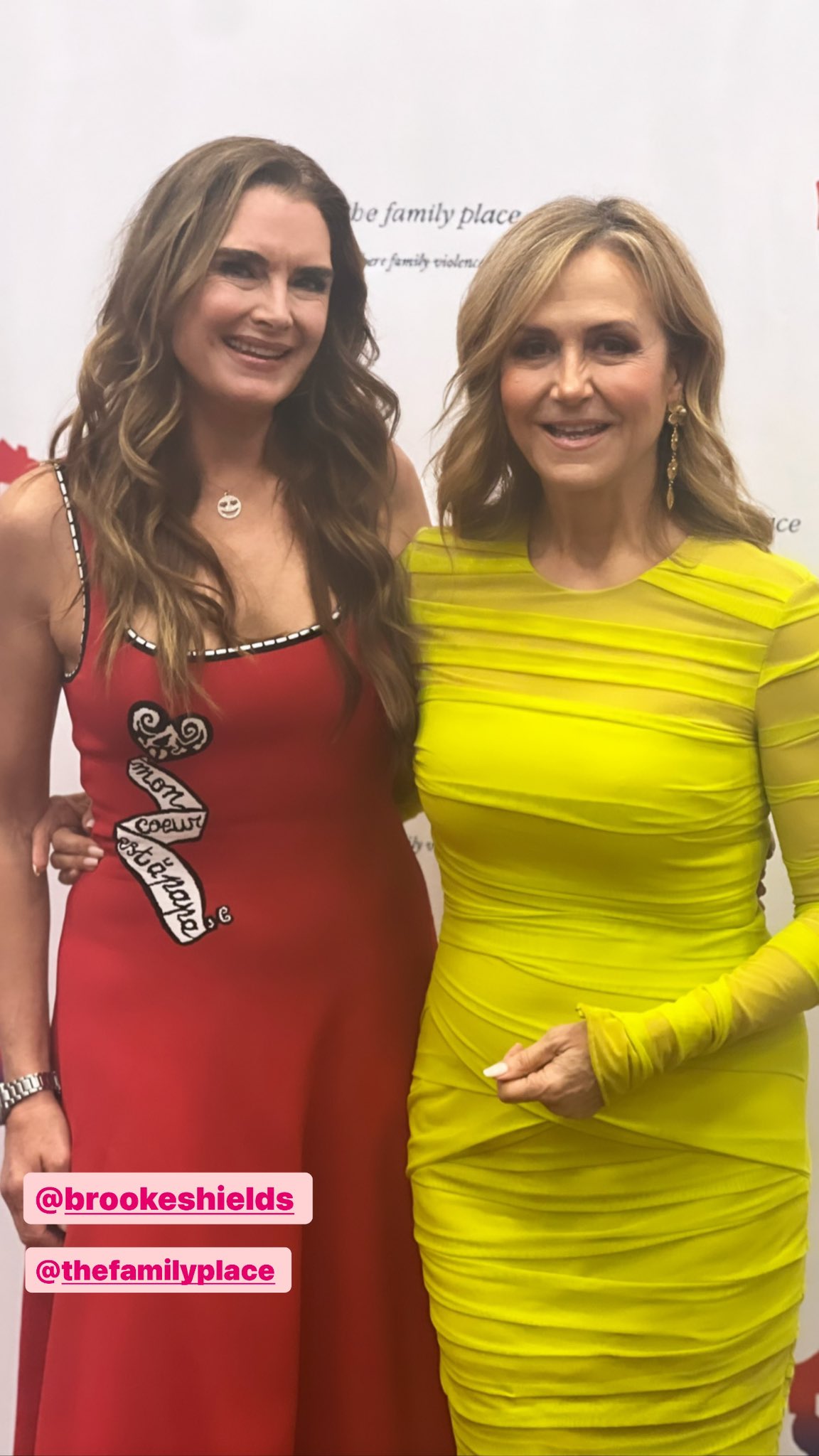 brookeshields How fun meeting Brooke Shields! Brooke is in Dallas  today speaking at The Family Place Luncheon to prevent domestic violence &  help survivors become thrivers. Love seeing a