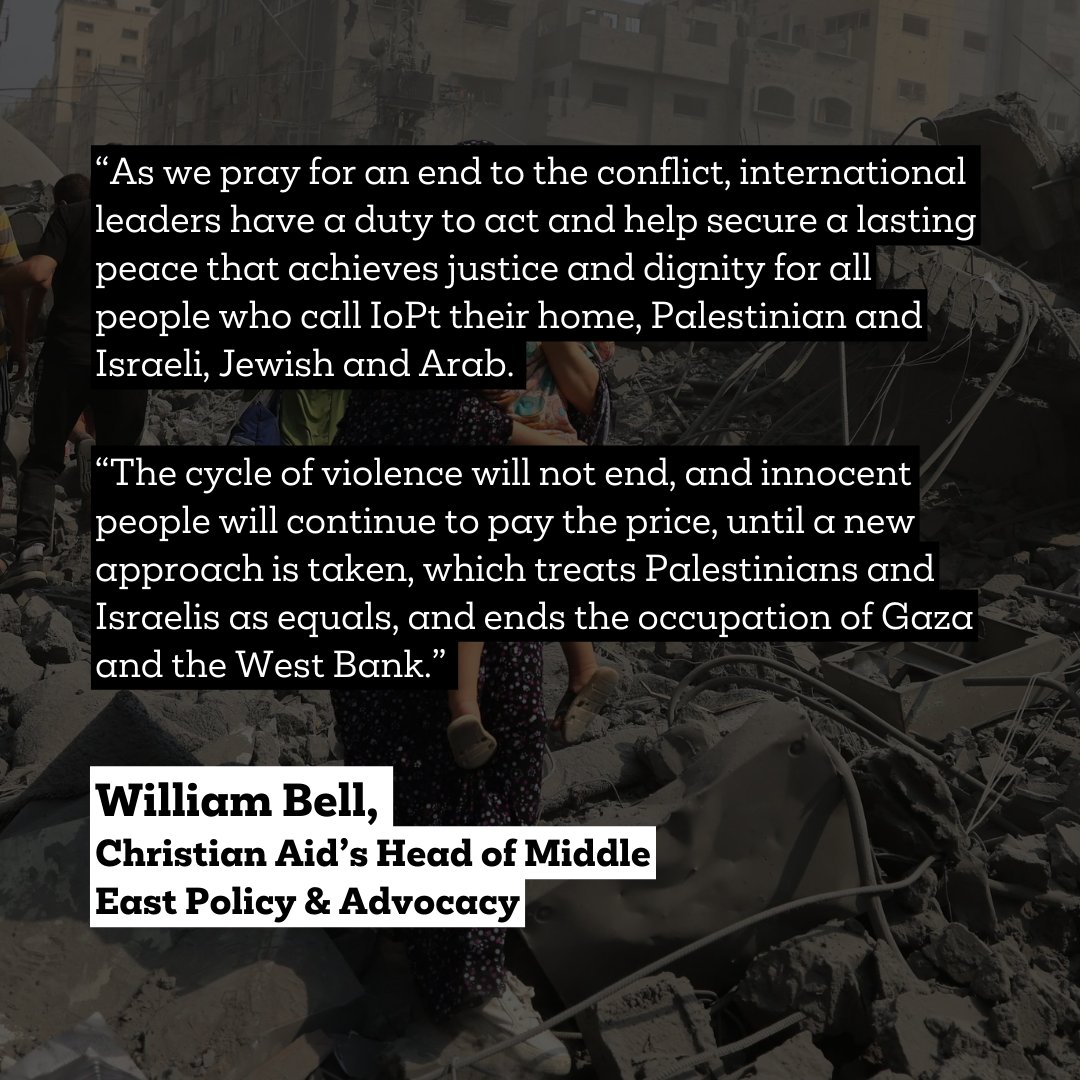 Christian Aid is devastated by the escalation of violence in Israel and the occupied Palestinian territory.

🔗 Read more here:
spkl.io/60074W3vd