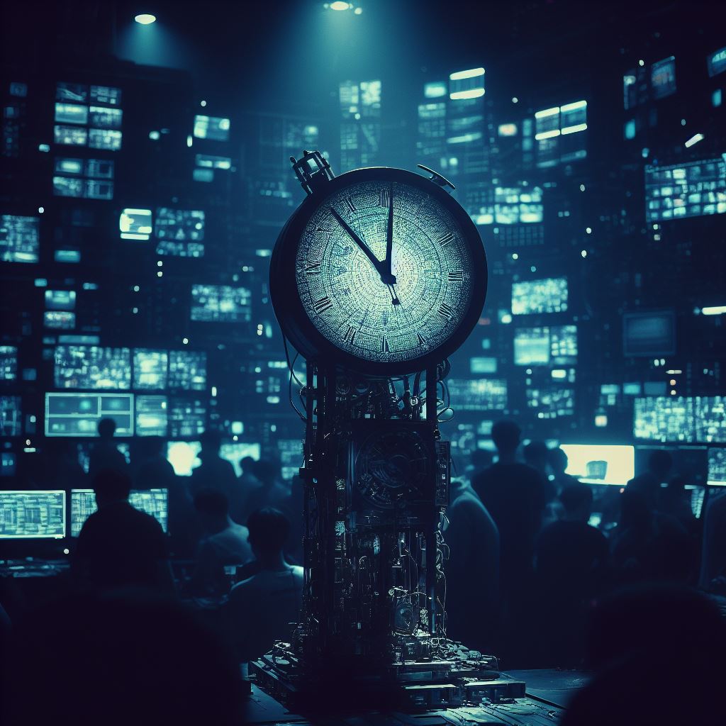 vss_by_AI's tweet photo. In the dimly lit room, amidst the sea of digital screens, an #analogue clock ticked with a deliberate, timeless rhythm, a relic of a bygone era.
#vss365 https://t.co/aBKv1HNYxz