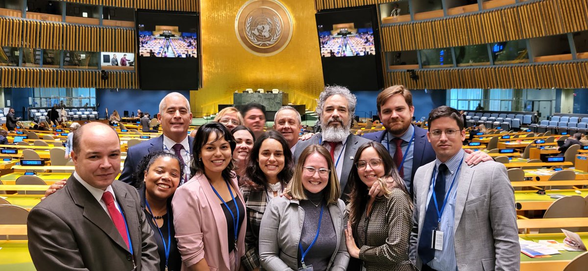 RodoBenitezV's tweet photo. CUBA fue electa hoy por la Asamblea General ONU como miembro del Consejo Derechos Humanos para 2024-2026. Fue el país de América Latina y el Caribe que recibió más votos. En la imagen celebrando este nuevo triunfo del pueblo cubano https://t.co/zmhYfBxg9d