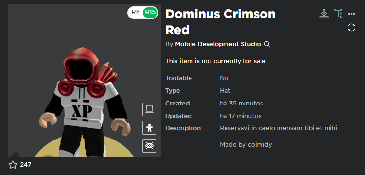 ⏳] Christmas Dominus's Code & Price - RblxTrade