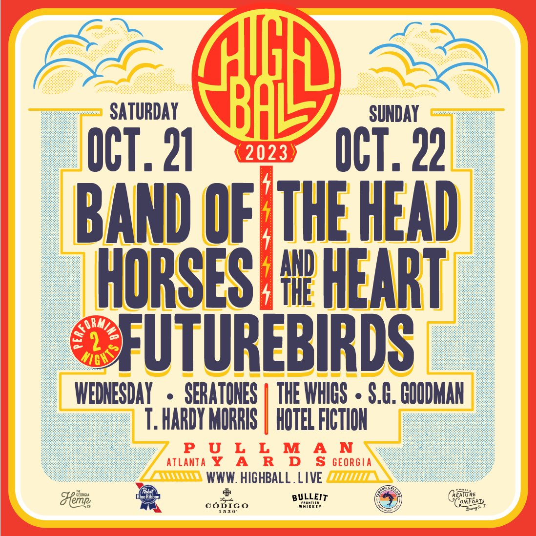 99x's tweet photo. Listen to Steve’s College of Musical Knowledge everyday this week at 1:45PM for your chance to win a pair of tickets to @Highball_ATL to see @BandOfHorses, @HeadAndTheHeart, @Futurebirds &amp; more October 21-22 at Pullman Yards! ⚡️ #HighballATL https://t.co/yrxgO2ZLfo