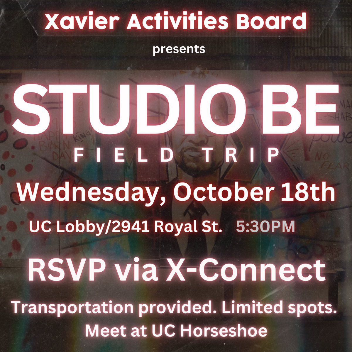 Join XAB for our field trip to Studio Be! You must RSVP via X-Connect to secure your spot! Transportation will be provided🩷