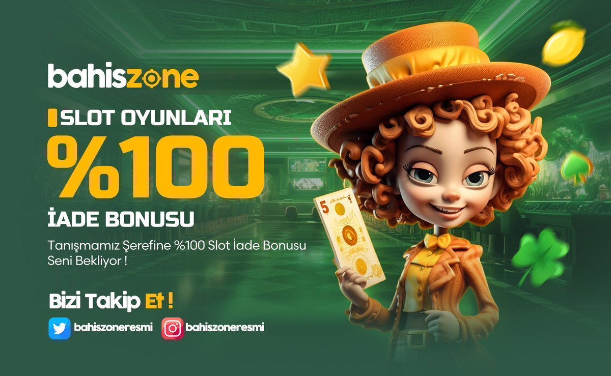 🔸 Yüksek Oran ve Fazla Bahis Seçenekleri ile #BahisZone Farkını Yaşa!

🎰 Slot Oyunlarına Özel

✅ %100 İADE BONUSU

🎉 #BahisZone ‘da Kampanya ve Fırsatlar Bitmez!

✅ Giriş Adresimiz: bit.ly/BahisZone

#FreeBonus #CanlıCasino #Casino