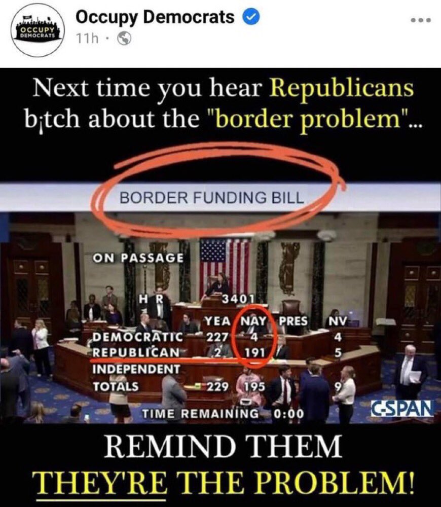 @RepMTG Fear mongering by the right yet they do nothing to help the Border situation. Even under the Trump administration a lot of empty promises - “I alone can fix this” Trump. “Mexico will pay for the wall” Trump. Did they? Hell NO!?