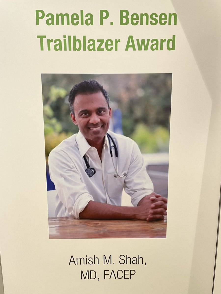 Huge Congrats to our own, Dr. Shah, on receiving this award! #ACEP23