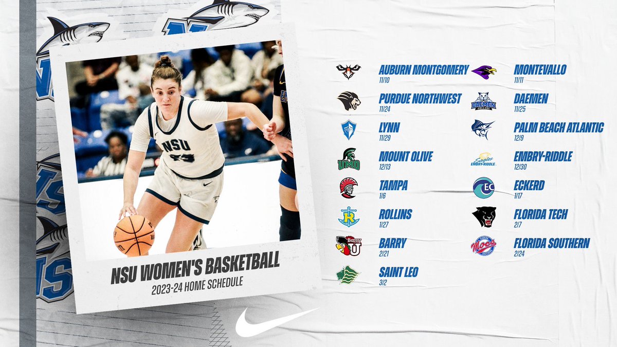 NSU_WBasketball's tweet photo. Freeland-Curry, Sharks Announce 2023-24 Schedule

🔗 https://t.co/6QwPUqaPj2

#HungryForMore https://t.co/fAx5h2eC3g