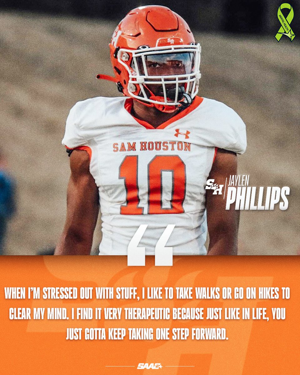WeAreCUSA's tweet photo. For #WorldMentalHealthDay, we asked Sam Houston’s @jaylen11phill what helps him when he’s feeling stressed.

#ContinueTheConversation https://t.co/AjwH7i4o2m