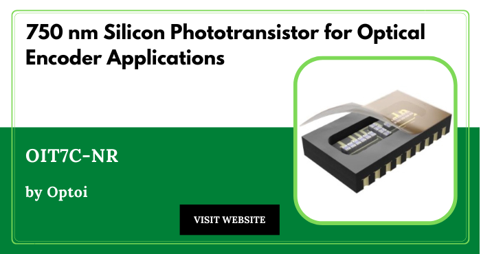 gophotonics's tweet image. The OIT7C-NR from Optoi is a Silicon Phototransistor that has a peak responsivity of 750 nm.

Click here to Download the Datasheet ow.ly/lrqO50PUUva

#Optoi #silicon #phototransistor #pitch #rise #fall #Time #responsivity #FEATURED #products #photonics #INDUSTRY #Insights