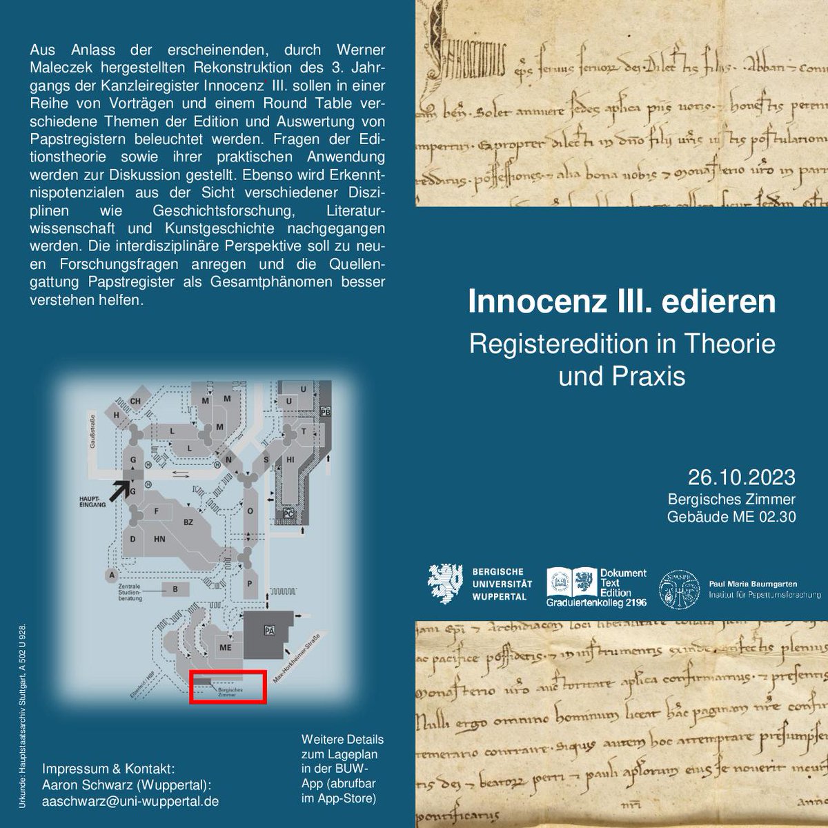 MQassiti's tweet photo. Innocenz III. edieren – Registeredition in Theorie und Praxis.

#papacy #medievaltwitter
@catecappuccio @MittelalterB @Uni_Wuppertal @imafo_oeaw @twioeg @Mediaevisten https://t.co/xhoGhFTw4R
