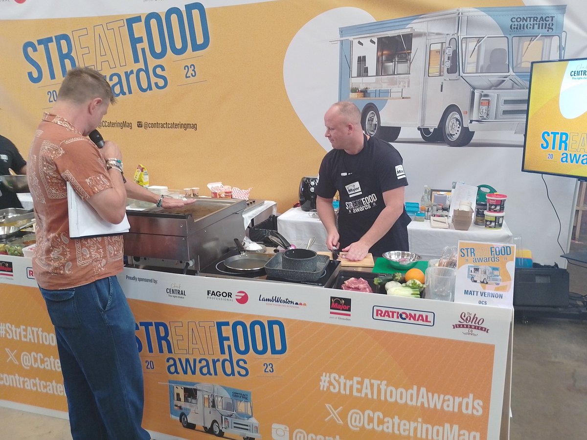 @MattVernonChef up and running in the 2023 #StrEATfoodAawards @AngelHillFood come on chef !👏👏