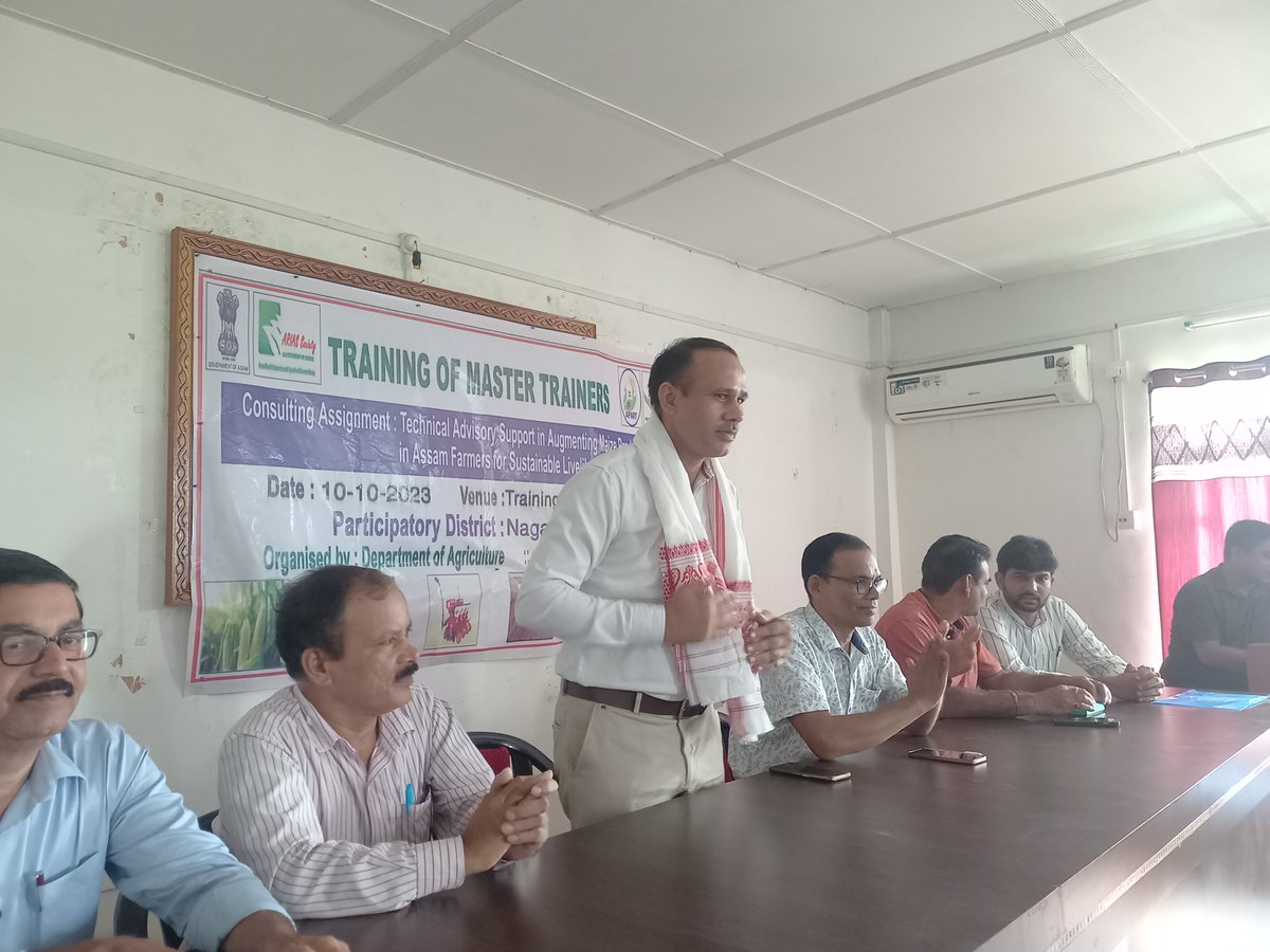 apartassam's tweet photo. Day 2 of Maize Value Chain Master Trainer's Training was a success!
The training has been conducted at Conferences Hall, Krishi Vigyan Kendra, Nagaon on 10th Oct, 2023 for the extension functionaries of Morigaon & Nagaon with 30 participants from each district.
#MaizeValueChain https://t.co/V0JP6YmRm1