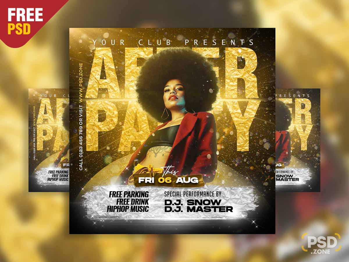 Free Golden After Party Social Media Post PSD
Download Link &gt;&gt; psd.zone/social-media/g…

#freepsd #psd #photoshop #socialmedia #facebookpost #Instagrampost #partypost #freetemplate #fridaynightparty #instagram #weekendnight #weekendparty #musicfestivals