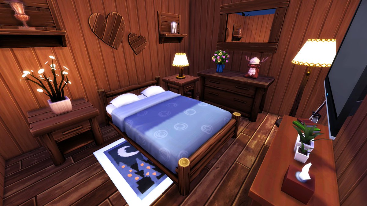 💙Happy Tuesday! I hope you have a wonderful day!
💙I made this cozy cabin bedroom with just the #OutdoorRetreat GP. Hope you like it!
💙Gallery ID: mrwsprss
#TheSims4 #TheSims #TS4 #ShowUsYourBuilds