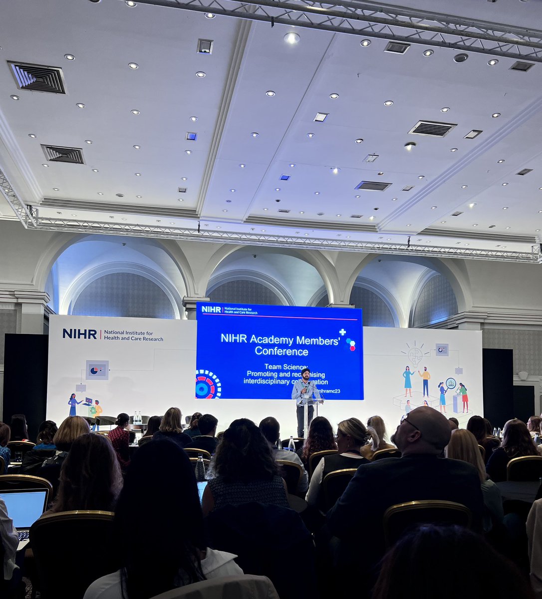 Day 1 of #nihramc23 academy conference. #teamscience: focusing on promoting and recognising interdisciplinary collaboration.