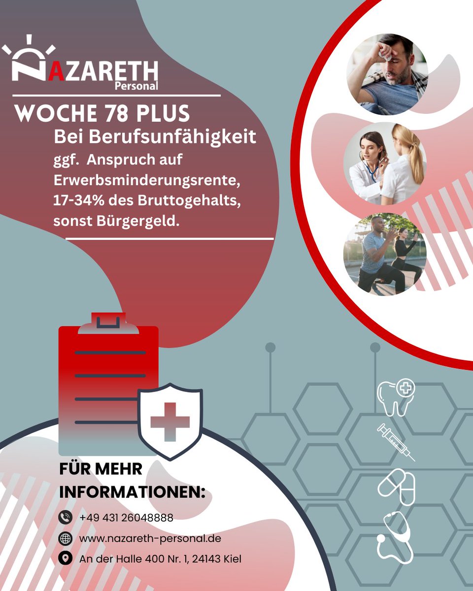 ➡️ #Krankheit ist selten etwas, was uns Freude bringt. Dennoch passiert es uns allen. Weißt Du, wann Dir welches Geld zusteht? ⬅️ 
#joblife #nazarethpersonal #karriere #Krankengeld #krankschreiben #INFO