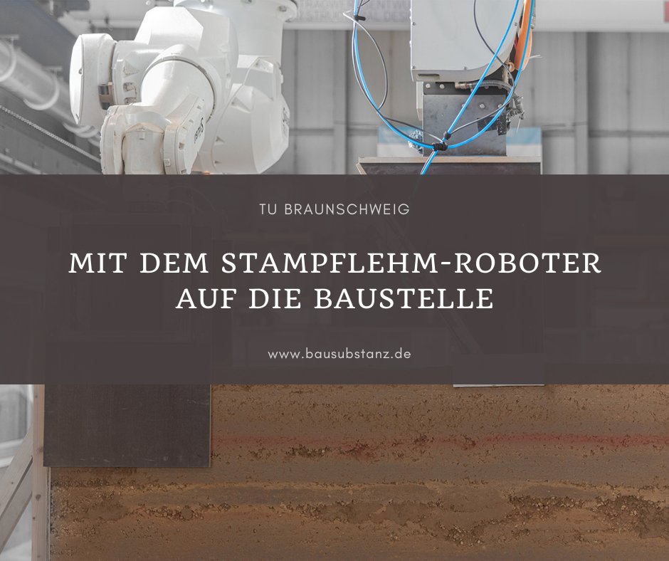 Mit dem Stampflehm-Roboter auf die Baustelle. 
Wissenschaftler:innen der <a href="/tuBraunschweig/">TU Braunschweig</a> entwickeln den Prozess weiter, um die additive Fertigung direkt auf der Baustelle einzusetzen.
Gefördert von der Initiative @GO_LEHM. 

bausubstanz.de/aktuelles/Mit-…