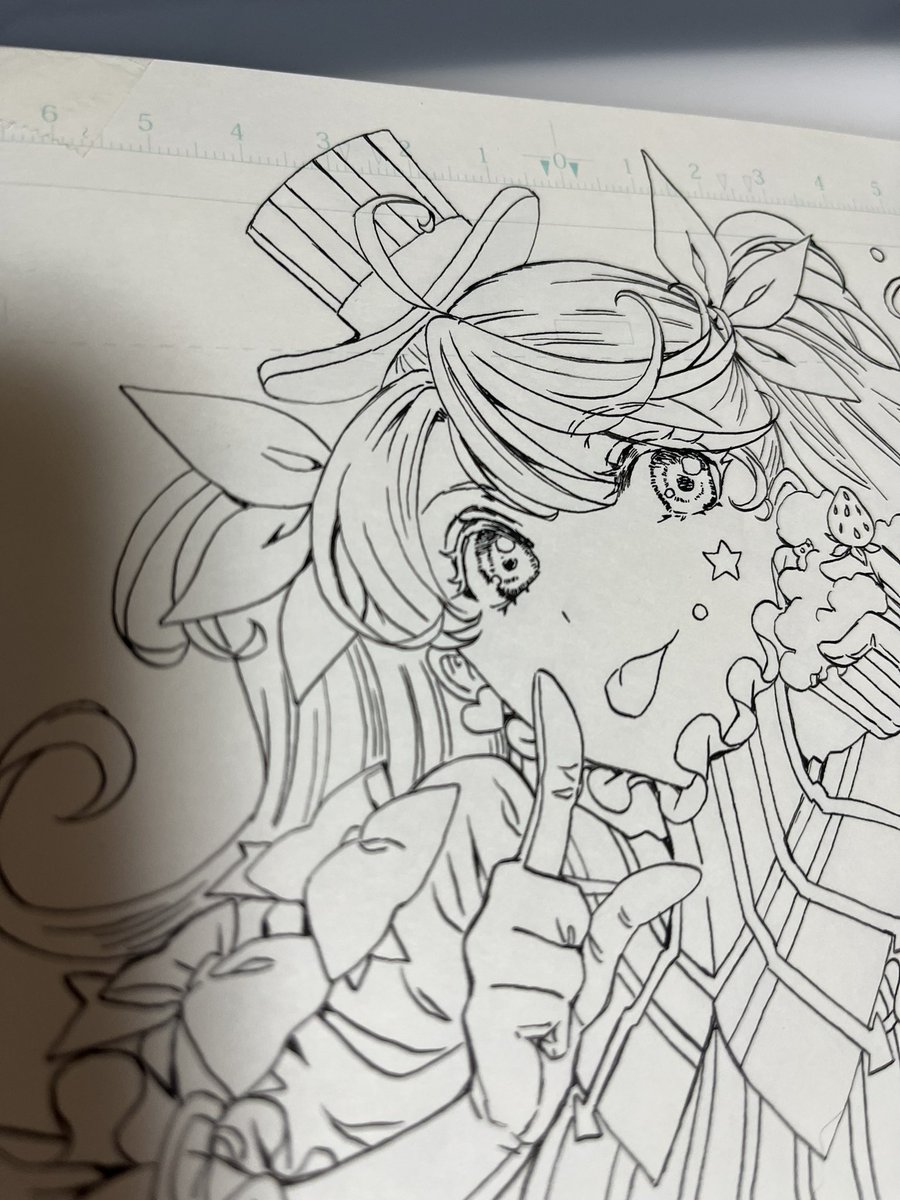 どーーーーーーーーしてもアナログペン入れがしたくなって描いてる 激烈に楽しい 