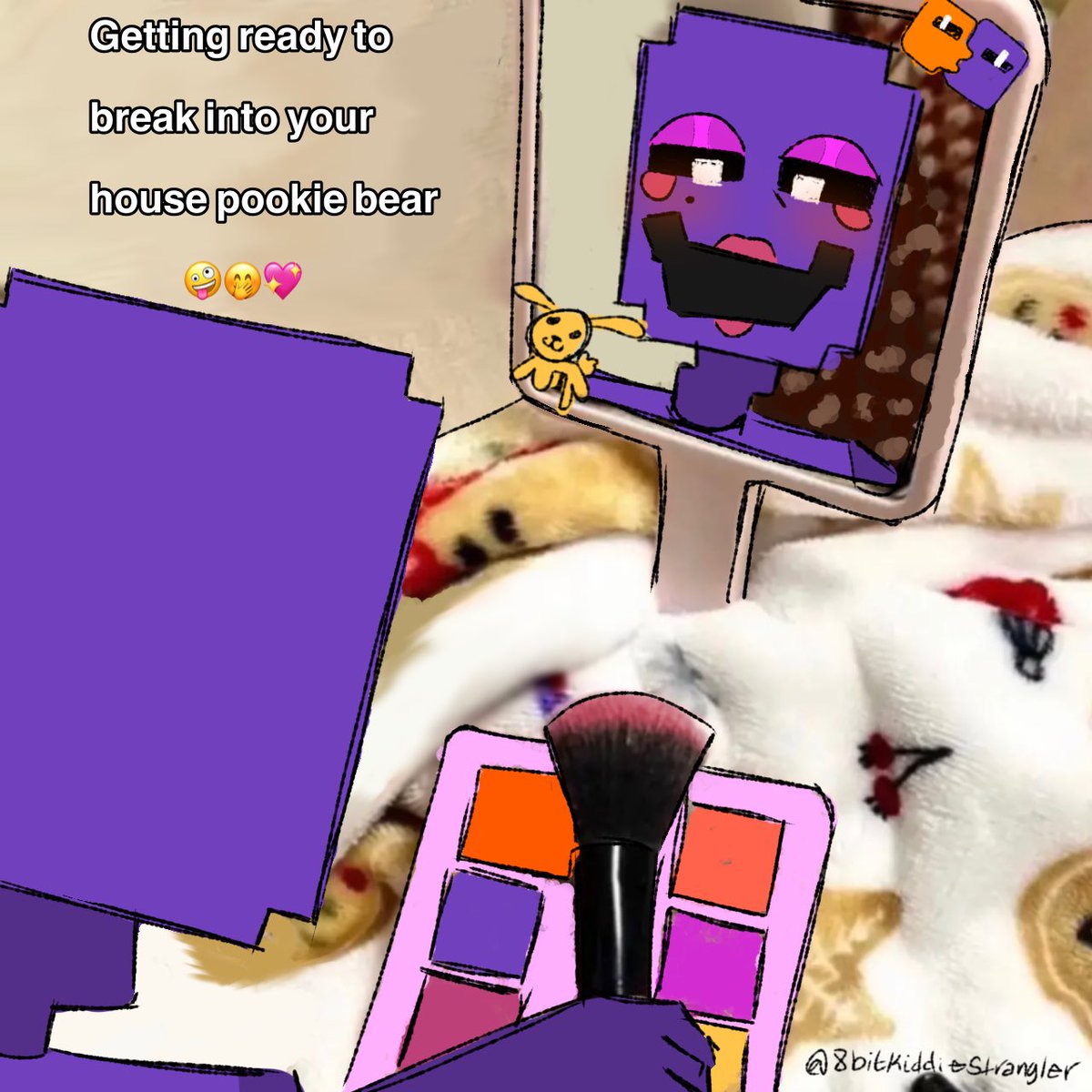 kiddiestrangle's tweet photo. Getting ready to break into your house pookie bear 🥰🥰🥰 #dsaf #dsafart #davemillerdsaf #freddyfagbear #diestothedeath https://t.co/16DBCXoB4L