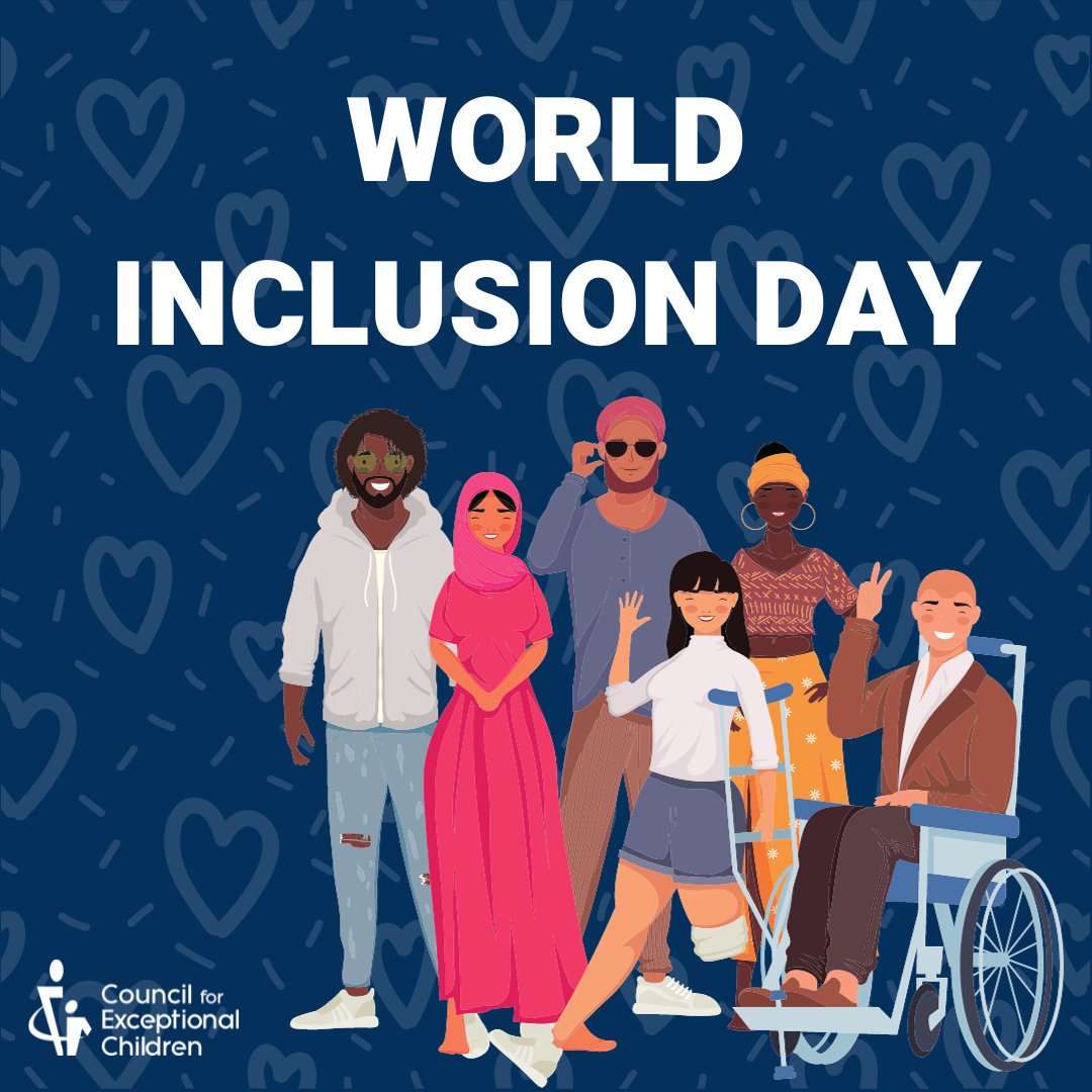 Today is World Inclusion Day! Embracing inclusion opens the door to crafting a world characterized by kindness, acceptance, respect, and unity. That's why it's at the heart of CEC's vision: High-quality education that is inclusive and equitable for individuals with disabilities.