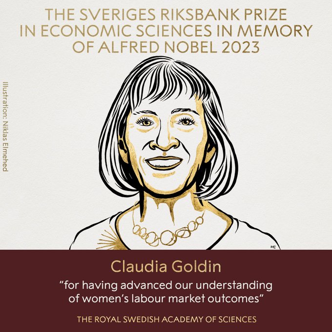 GilbertFHoungbo's tweet photo. Congratulations to Claudia Goldin, the third woman to win the #NobelPrize in Economics. Her research on the situation of women in labour markets has helped shed light on issues which are essential for advancing gender equality and achieving fairer and more inclusive societies. https://t.co/wcLPuwgqYi