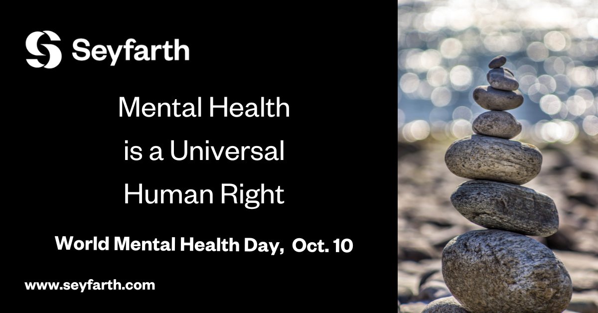 On World Mental Health Day — and every day — take time out to check in with a colleague, friend, family member or neighbor.  Feeling connected enhances physical and mental health.

#WorldMentalHealthDay #MentalHealth #wellbeing #WMHD23 #TeamSeyfarth