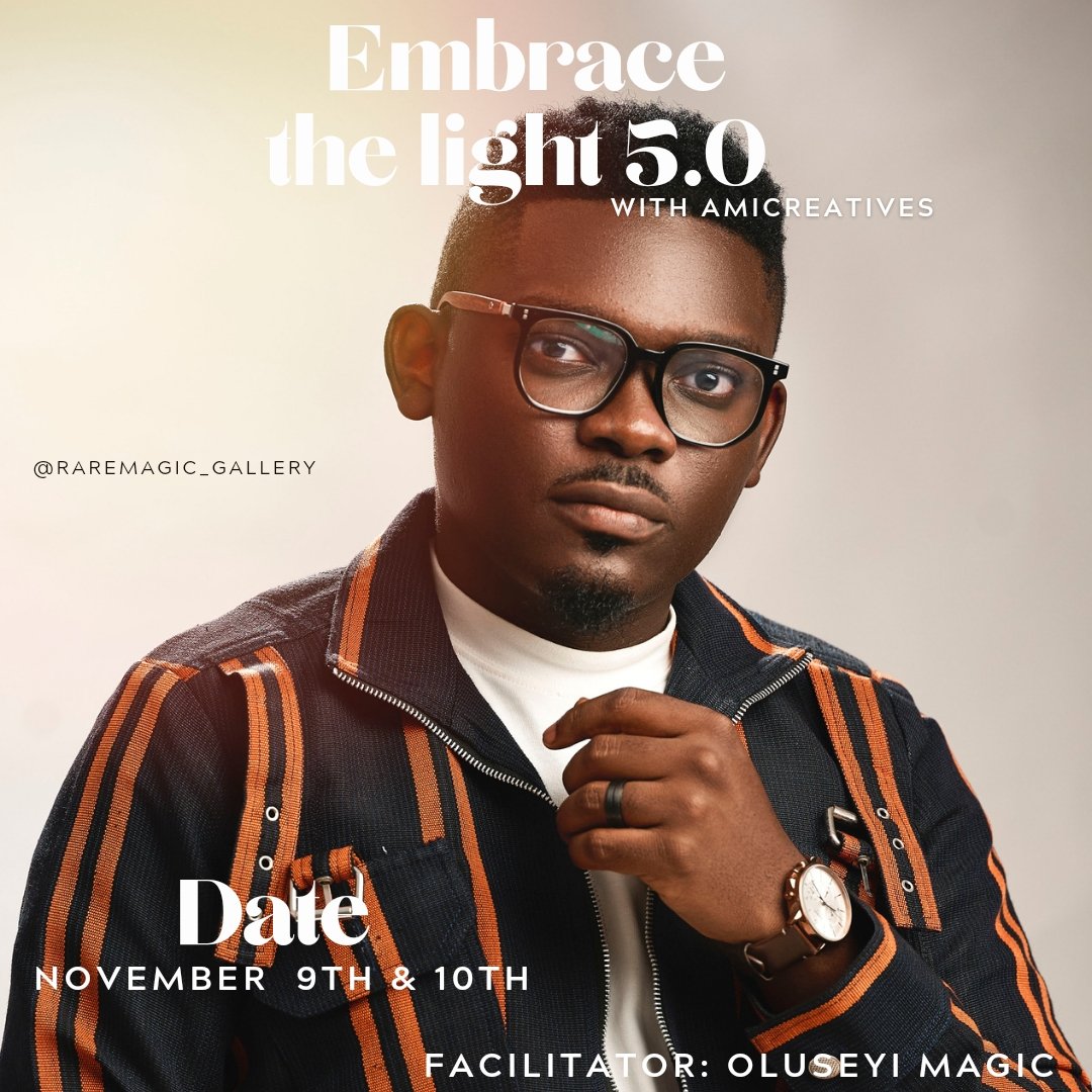 One of our facilitators for Embrace the light photography workshop 5.0. MR Oluseyi Magic <a href="/RaremagicP/">Raremagic Photography</a> Nov 9th and 10th. Call 08023866483 to register.