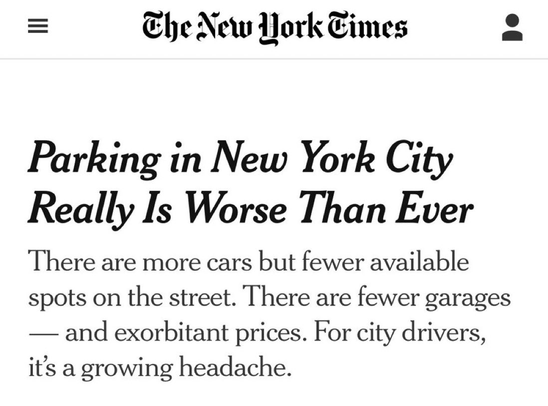 Parking in New York City Really Is Worse Than Ever - The New York Times