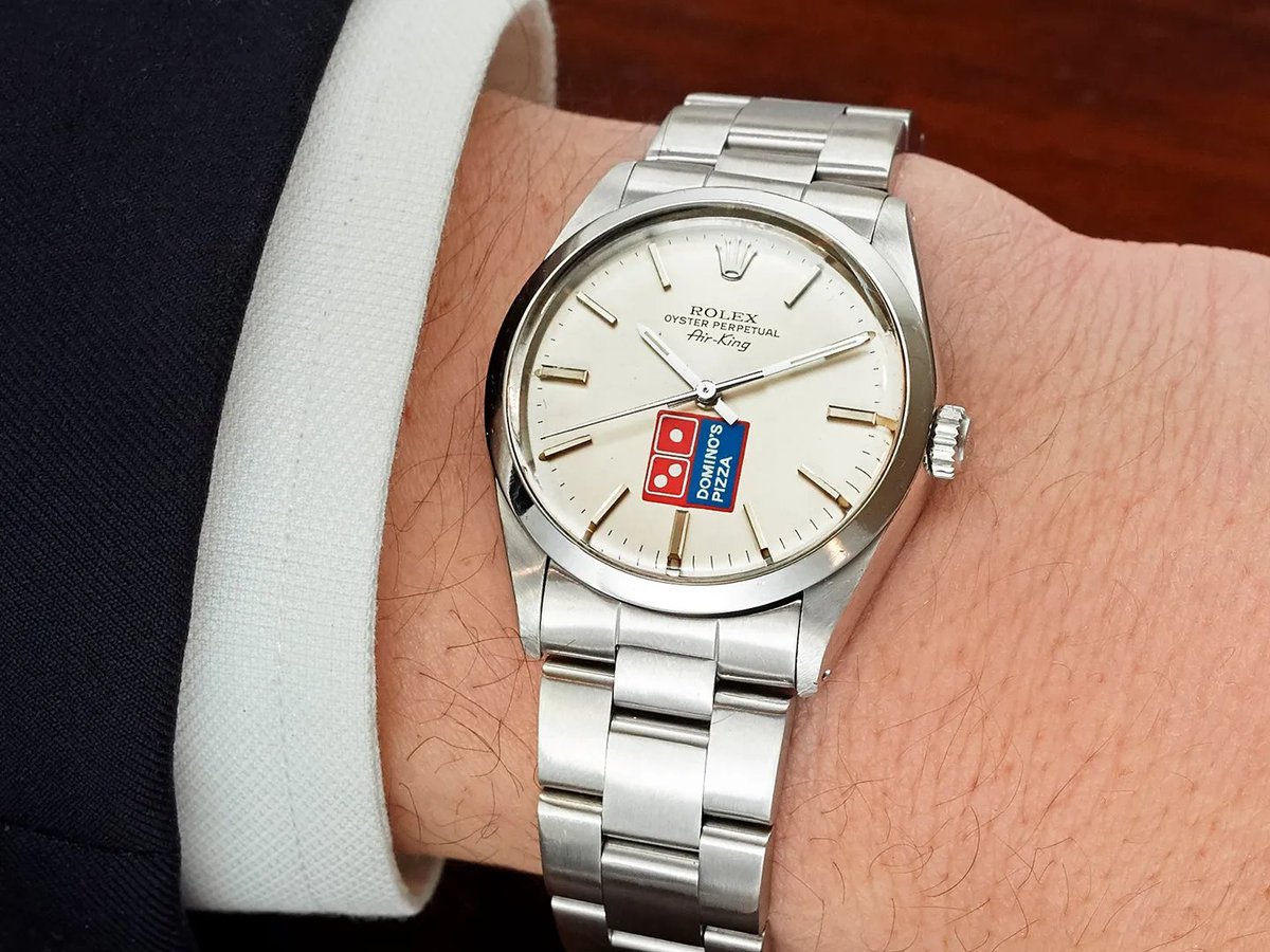 franchisewolf's tweet photo. Spoke to a guy who used to own 20+ Domino's.

I asked him if he has the branded rolex for being a top franchisee. 

His response: "Yeah I've got a few, I think they're in one of my vacation houses though"

Casual flex 😂 https://t.co/IOrWkrv6R0