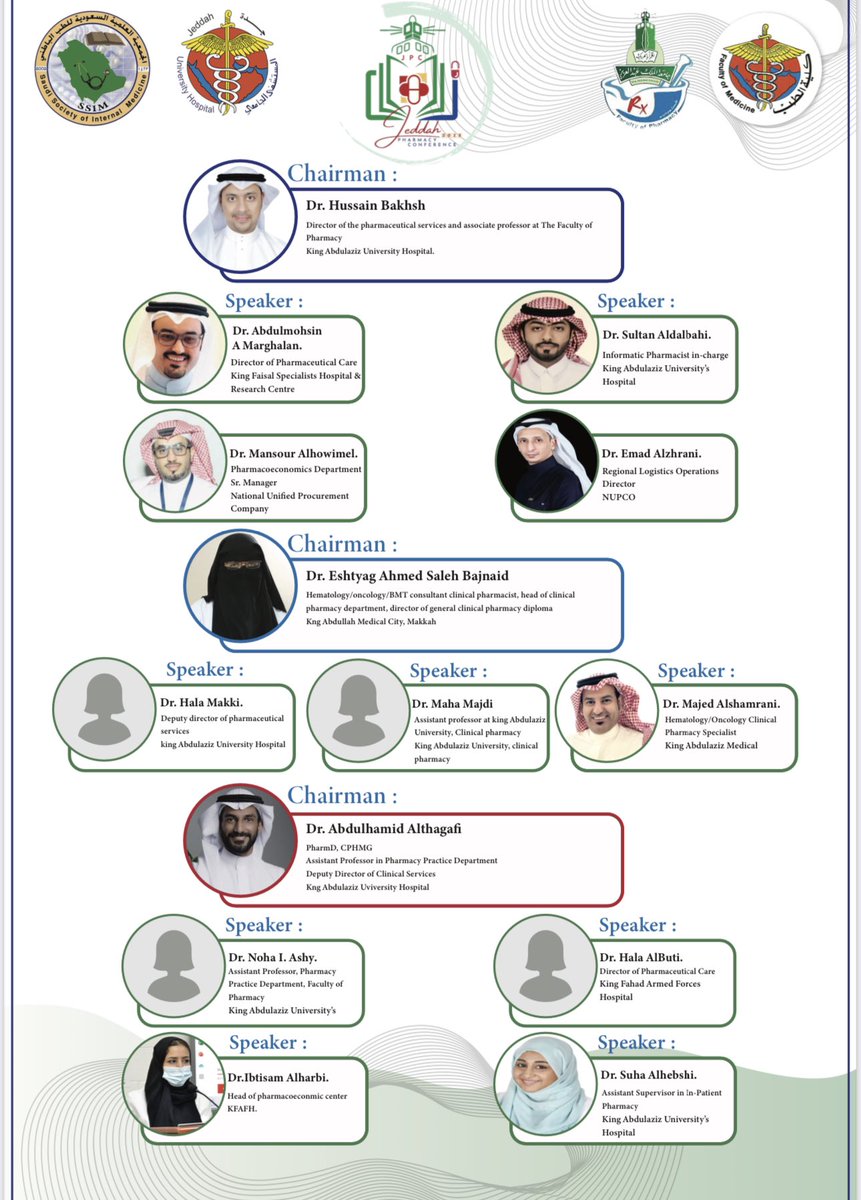 hussain_bakhsh_'s tweet photo. تفخر ✨إدارة الخدمات الصيدلانية✨ بمستشفى جامعة الملك عبد العزيز بتدشين النسخة الأولى لمؤتمر جدة الصيدلي
*(Jeddah Pharmacy Conference)*

تسجيل مجاني
٦ ساعات تعليم مستمر
✨نلقاكم السبت ١٤ أكتوبر✨
التسجيل الحضوري: 

https://t.co/xlbkya6PBa

التسجيل عن بعد:
https://t.co/dbA02t2Q9E https://t.co/YmTHmjnoqW