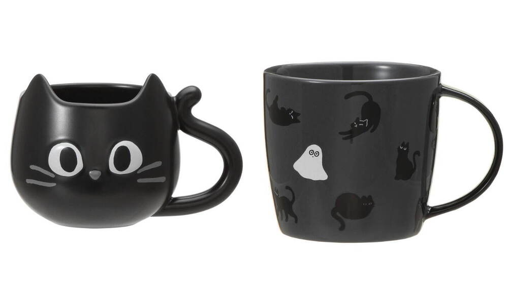 fashionpressnet's tweet photo. スタバのハロウィングッズ2023、“暗闇で光る”タンブラー＆黒猫マグカップ - https://t.co/f79raTdIHE https://t.co/P5bfCSDByp