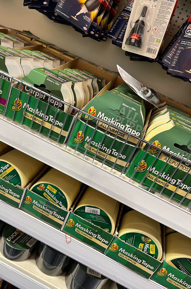 We've been spotted! Not sure where to pick up yours? 

You'll find our tapes at:

🛒 <a href="/bandq/">B&Q</a>
🛒 <a href="/hobbycraft/">Hobbycraft</a>
🛒 <a href="/homebase_uk/">Homebase</a>
🛒 <a href="/bmstores/">B&M Stores</a>
🛒 <a href="/therangeUK/">The Range UK</a>

#DuckTapeUK #DuckTape
