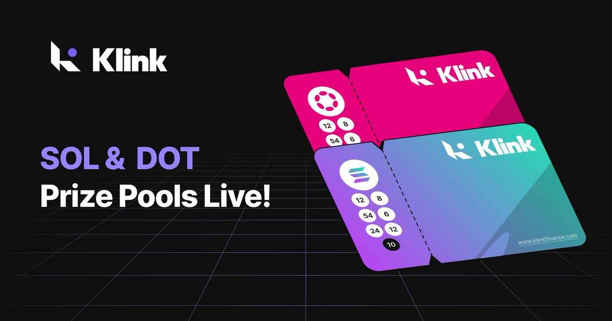 klinkrewards's tweet photo. Exciting News!  @solona &amp; @polkadot pools are now live on Klink! 🎉 Share this post and tell us your favorite thing about each foundation is. The top posts win 100 free SOL &amp; DOT bonus tickets! 🚀 #Solona #Polkadot  #WinWithklink #CryptoRewards https://t.co/lHVc73bmua