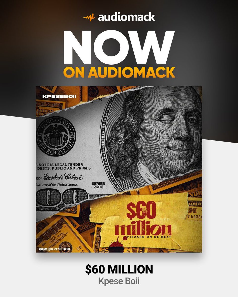 #60million ⚡️✊🏾

Hood on fire 🔥 
audiomack.com/kpese-boii/son…