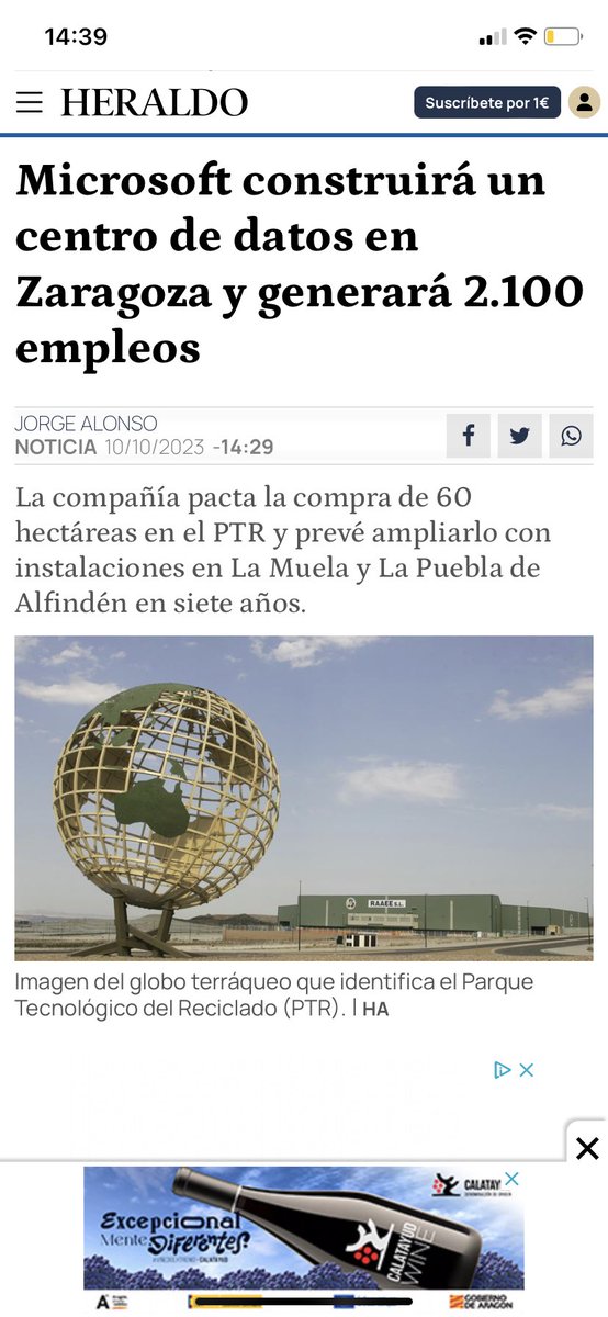 martagaston's tweet photo. Espero que @Jorge_Azcon  sepa reconocer que el anterior gobierno de @JLambanM es el que ha negociado este proyecto. Sería de justicia, trabajando meses con Microsoft, incluido el periodo “en funciones”. https://t.co/V83iHzGG8p