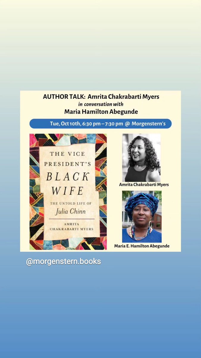 It's #JuliaChinn's born day! "The Vice President’s Black Wife" is officially out!! Come celebrate tonight at Morgenstern's in Btown. I can't wait to introduce u to my girl! #pubday #books #BooksWorthReading #bookstoread <a href="/pande_literary/">Pande Literary</a> <a href="/pandelectures/">Pande Lecture Management</a> <a href="/SonyaBonczek/">Sonya Bonczek</a> @DGershenowitz